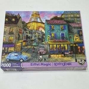 Eiffel Magic Tower Paris 1000 Piece Puzzle Vintage Scenic